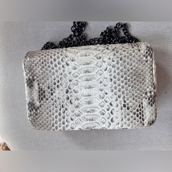 handbag in exotic Python leather, handmade in Italy - Picture 5 of 6